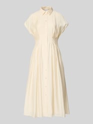 Hemdblusenkleid mit Knopfleiste von Jake*s Collection Beige - 7