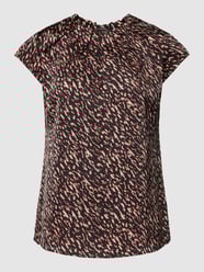 Blouseshirt met platte plooien van comma Zwart - 41