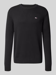 Strickpullover mit Logo-Stitching von Tommy Jeans Schwarz - 7