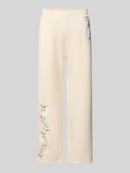 Straight Fit Sweatpants mit floraler Stickerei von REVIEW - 36