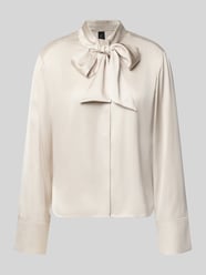 Regular Fit Schluppenbluse mit verdeckter Knopfleiste von Marc Cain Beige - 20
