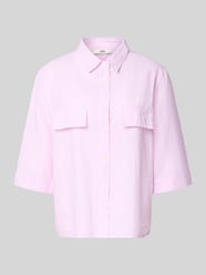 Blouse van linnenmix met borstzakken model 'BEA' van 0039 Italy Fuchsia - 36
