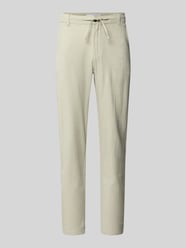 Spodnie w kroju slim fit z mieszanki bawełny i lnu model 'BRODY' od Selected Homme - 3