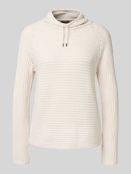 Sweter z dzianiny ze stójką od monari - 16