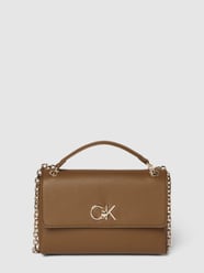 Torba na ramię z fakturowanym wzorem od CK Calvin Klein Zielony - 16