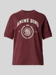 T-Shirt mit Collegiate-Logo-Print von Anine Bing Bordeaux - 20