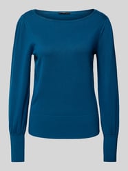 Strickpullover mit U-Boot-Ausschnitt von Zero Blau - 34