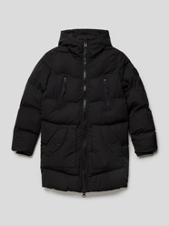 Gewatteerd jack met capuchon, model 'Nora' van CARS JEANS Grijs / zwart - 13