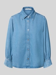 Bluzka koszulowa o kroju regular fit z czystego lyocellu w tkaninie stylizowanej na denim od Lanius - 10