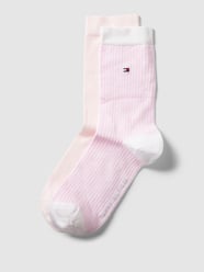 Sokken met labeldetail in een set van 2 paar van Tommy Hilfiger Roze - 32