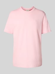 T-Shirt mit geripptem Rundhalsausschnitt von Calvin Klein Jeans Pink - 22