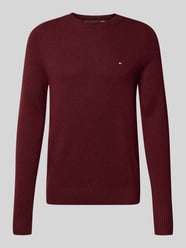 Regular fit gebreide pullover van het fijnste wol van Tommy Hilfiger Bordeaux - 19