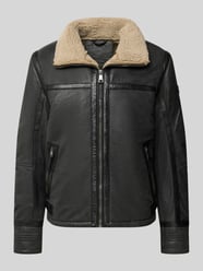 Kurtka w stylu biker z kieszeniami zapinanymi na zamek błyskawiczny model 'MARTICON' od MAURITIUS - 44