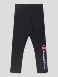 Leggings mit Label-Print von CHAMPION Grau / Schwarz - 33