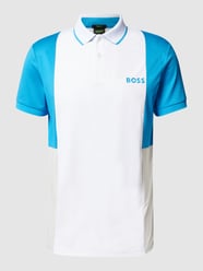 Poloshirt im Colour-Blocking-Design Modell 'Paddytech' von BOSS Green Weiß - 38