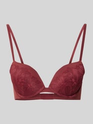 Push-up-bh met gebloemd kant, model 'Plunge' van Calvin Klein Underwear - 4