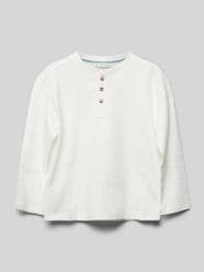 Longsleeve mit kurzer Knopfleiste Modell 'henley' von Mango Beige - 5