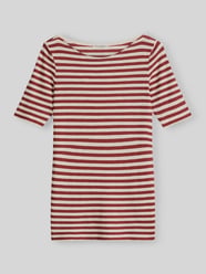 regular fit T-shirt van puur katoen van Marc O'Polo Bordeaux - 30