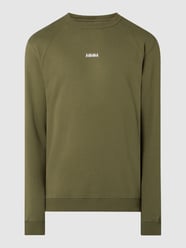 Sweatshirt van katoenmix, model 'Logo' van Matinique Groen - 45