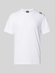 T-Shirt mit Label-Patch von EA7 Emporio Armani Weiß - 4