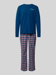 Pyjama mit Label-Print von Tommy Hilfiger Blau - 3