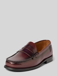Loafers van echt leer, model 'BILLY' van SELECTED HOMME Bordeaux - 2