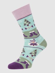 Sokken van biologische katoenmix  van Dilly Socks Blauw / turquoise - 46
