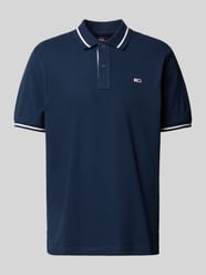 Regular Fit Poloshirt mit Logo-Stitching von Tommy Jeans Blau - 34