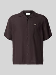 relaxed fit linnen overhemd met resortkraag van Lacoste - 26