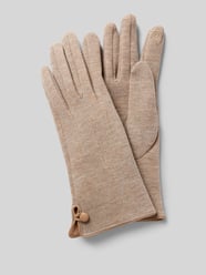 Handschuhe mit Knopfverschluss von EEM Beige - 46