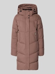 Gewatteerde lange jas met capuchon, model 'Graya' van khujo Beige - 46