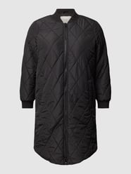 PLUS SIZE Steppmantel mit gerippten Abschlüssen von ONLY CARMAKOMA Schwarz - 2