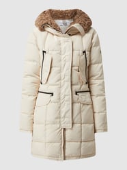 Lange donsjas met capuchon, model 'Lech' - winddicht van Blonde No. 8 Wit - 13