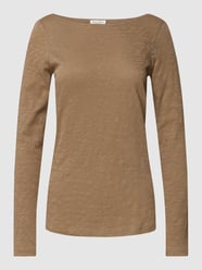 Longsleeve mit U-Boot-Ausschnitt von Marc O'Polo Braun - 38