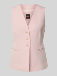 Regular Fit Weste mit Paspeltaschen von BOSS Orange Pink - 11