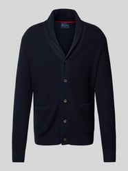 Strickjacke mit Schalkragen von Christian Berg Men Blau - 19