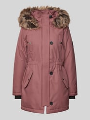 Parka taliowana z obszyciem ze sztucznego futra model ‘IRIS’ od Only Fioletowy - 23