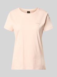 męski t-shirt o kroju regular fit z czystej bawełny model 'ESOGO' od BOSS Orange Fuksjowy - 11