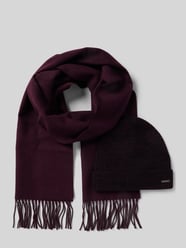 Cadeauset met muts en sjaal van zuivere scheerwol van bugatti Bordeaux - 3