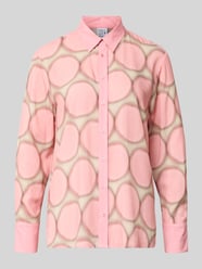 Regular Fit Bluse aus Viskose im Allover-Look von Emily Van den Bergh Pink - 3