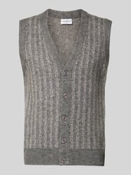 Strickweste mit V-Ausschnitt und Knopfleiste von Lindbergh - 39