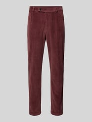 Slim Fit Hose aus Baumwoll-Mix in Cord-Optik Modell 'Cliffer' von Zuitable Bordeaux - 30