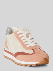 Sneaker aus echtem Leder mit Logo-Prägung von Lauren Ralph Lauren Pink - 34