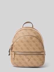 Rugzak met labelapplicatie, model 'MANHATTAN' van Guess Beige - 3