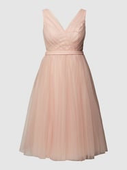 Cocktailkleid mit Glitzer-Effekt von TROYDEN COLLECTION Rosa - 46