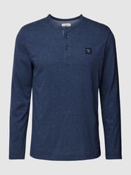 Longsleeve mit kurzer Knopfleiste von s.Oliver RED LABEL Blau - 3