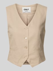 Regular Fit Weste mit Cinch-Bändern Modell 'CARO' von Only Beige - 9