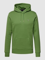 Hoodie met logostitching van Gant Groen - 48