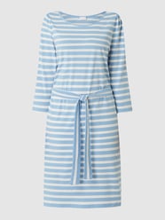 Jerseykleid mit Streifenmuster Modell 'Nudania' von Nümph Blau / Türkis - 26