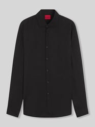 Koszula o kroju slim fit biznesowa z wiskozy z żakardową strukturą model 'KENNO' od HUGO - 3